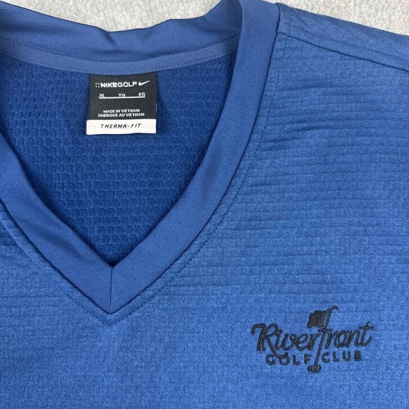 Nike Golf Vest Men XL Blue Therma-Fit Performance Stretch Sleeveless Lightweight - Picture 2 of 7